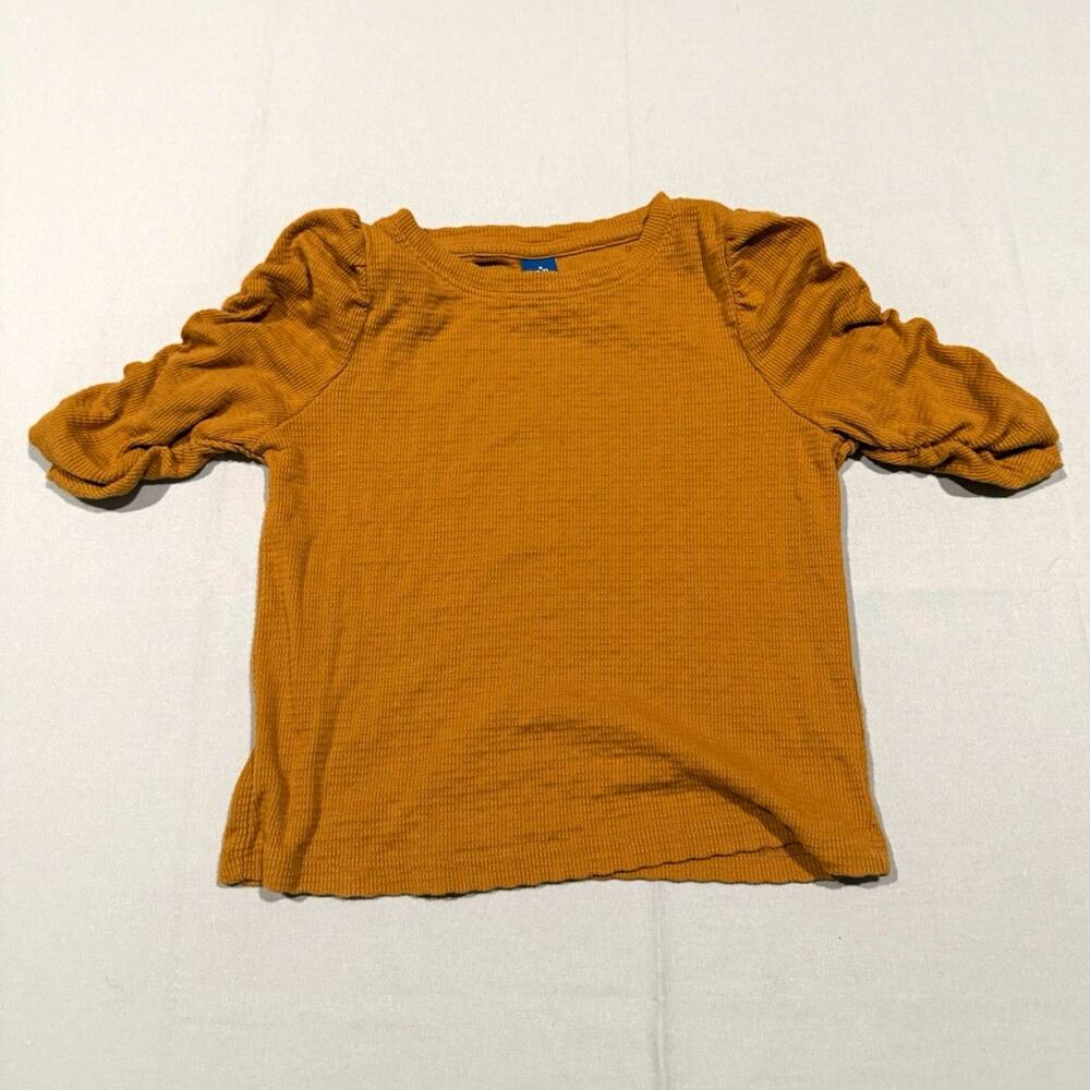Old Navy Girls Size S (6-7) Short Sleeve Crew Neck Solid Brown Knit T-Shirt